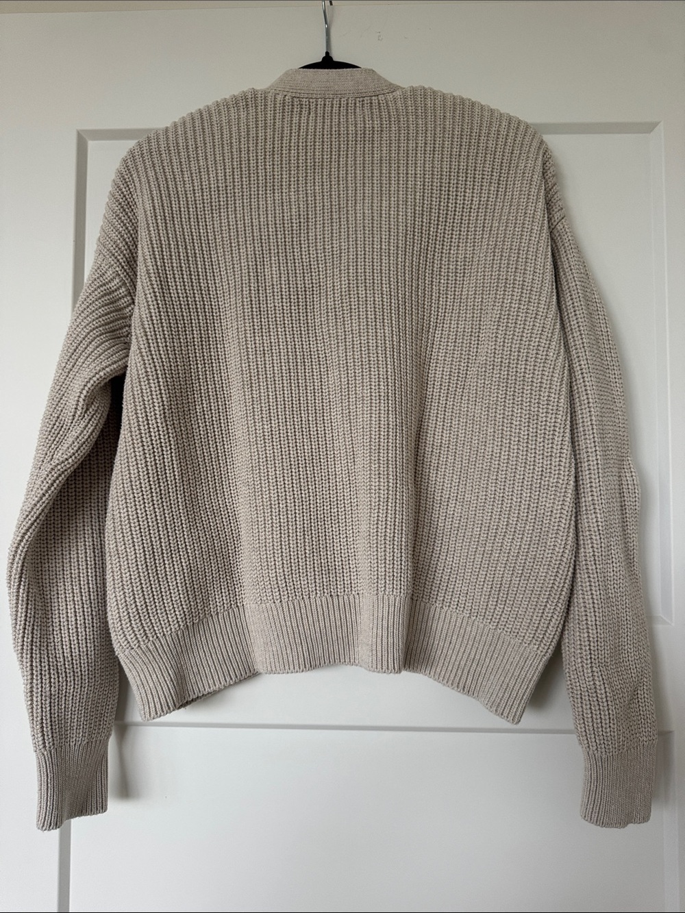 Quince Button-Front Ribbed V-Neck Cardigan - Picture 6 of 6